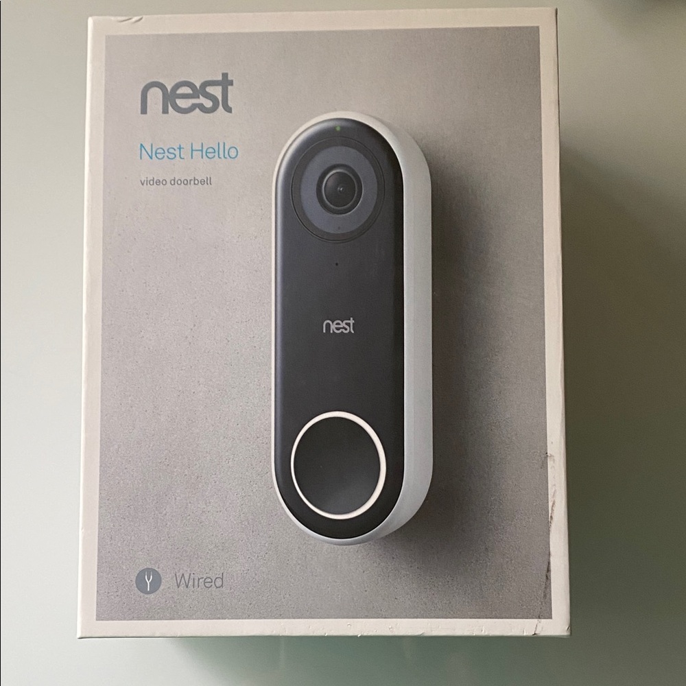 Nest Hello Video Doorbell - Black and White